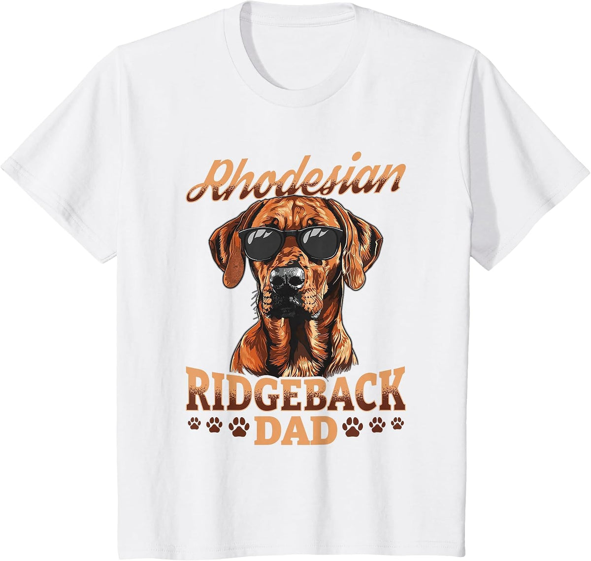 Rhodesian Ridgeback Dog Breed Rhodesian Ridgeback Dad T-Shirt - White