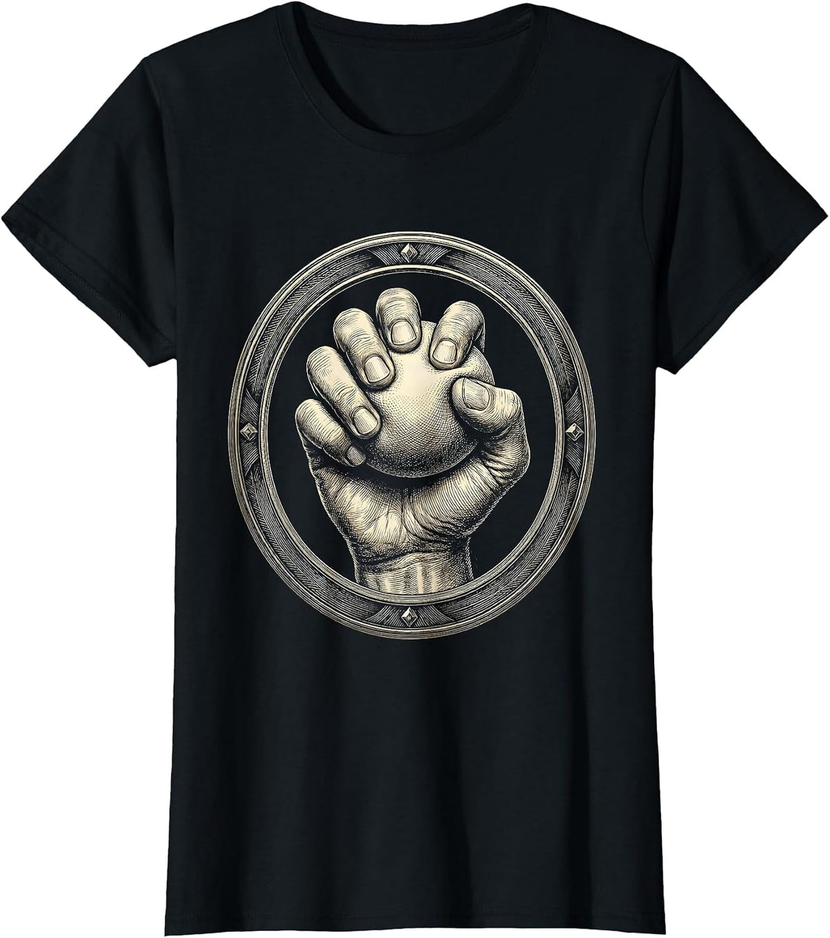 Physical Therapy Stress Ball Squeeze Illustration T-Shirt - Black