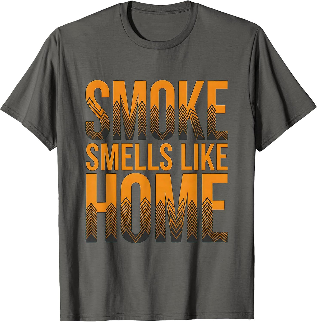 Smoke Smells Like Home Camping Design T-Shirt - Asphalt Grey