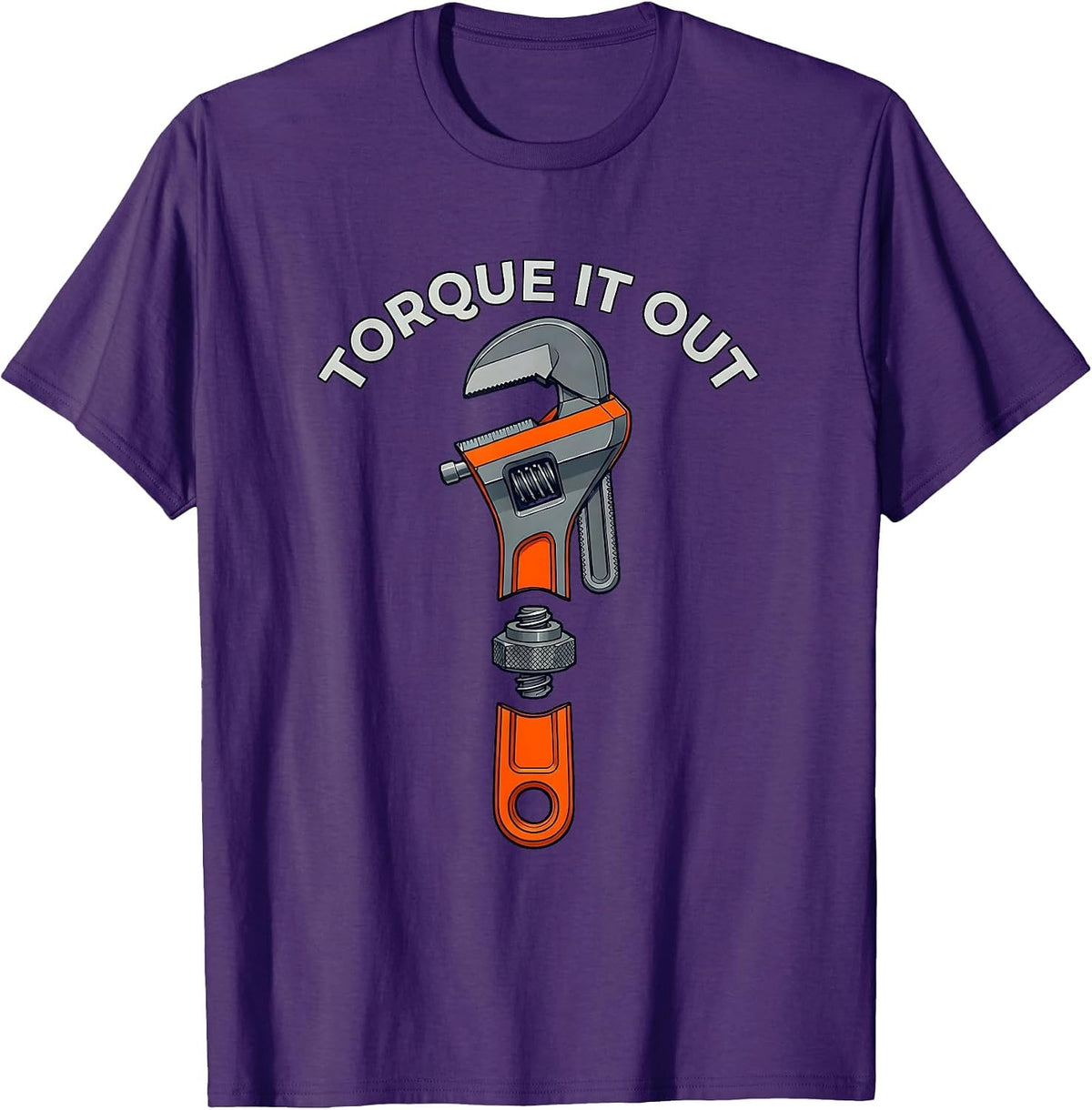 Torque It Out Mechanic Garage Design T-Shirt - Purple