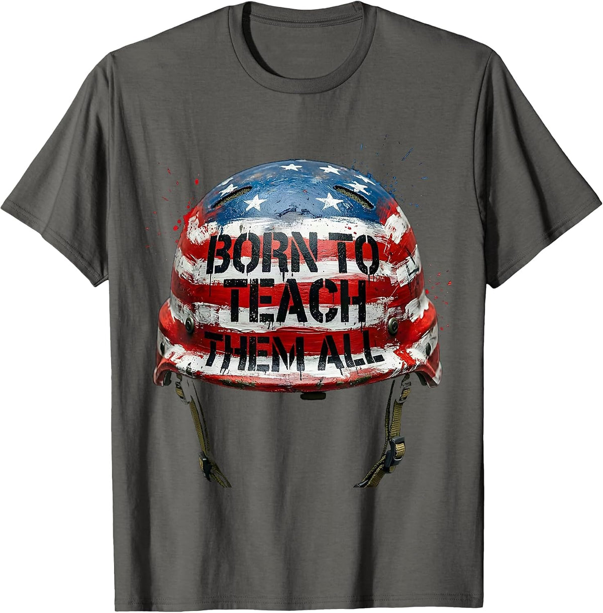 Born to Teach Them All Sped Teacher Design T-Shirt - Asphalt Grey
