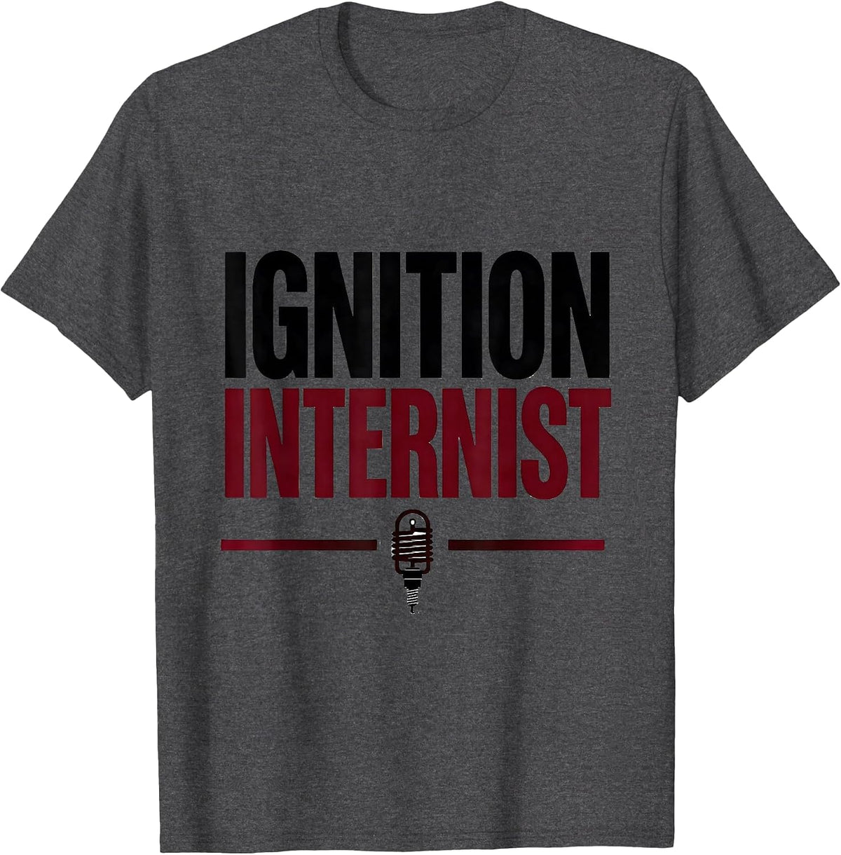 Men's Ignition Internist Funny Car Guy Auto Mechanic Trucker Humor T-Shirt - Dark Heather Grey