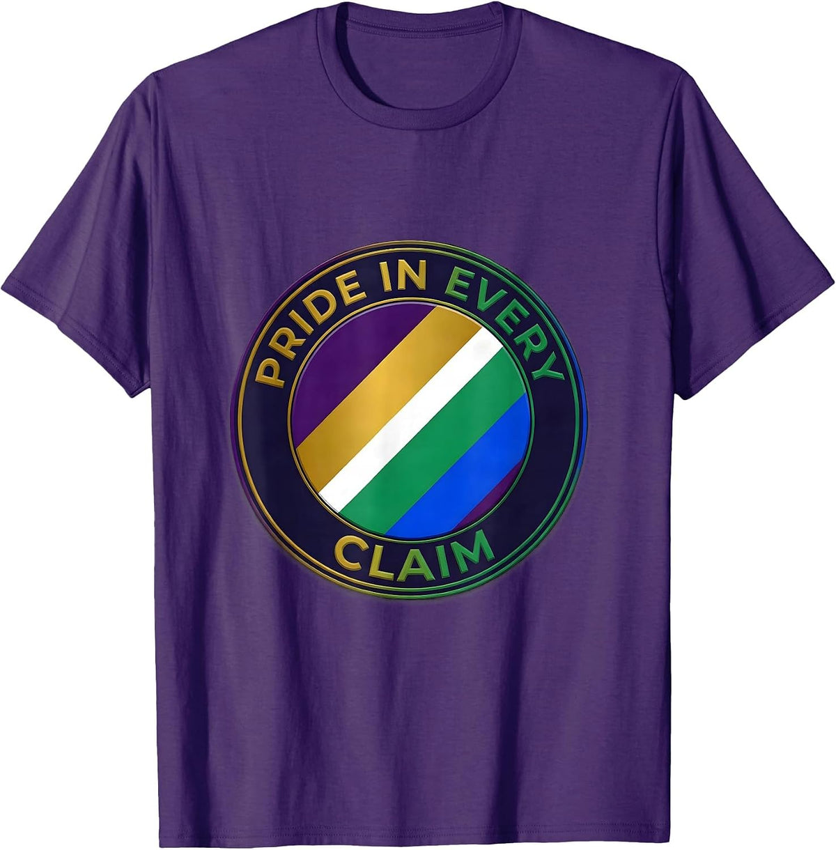 Pride In Every Claim Disability Pride Month Rights Advocacy T-Shirt - Purple