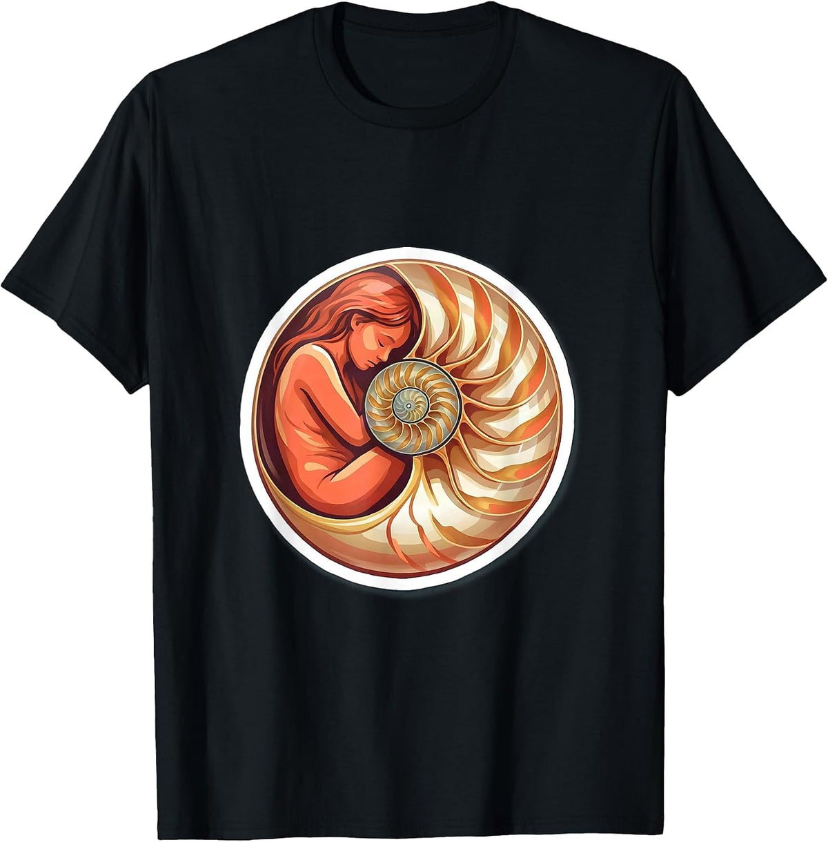 Men's Autism Awareness Seashell Sanctuary Graphic Design T-Shirt - Black