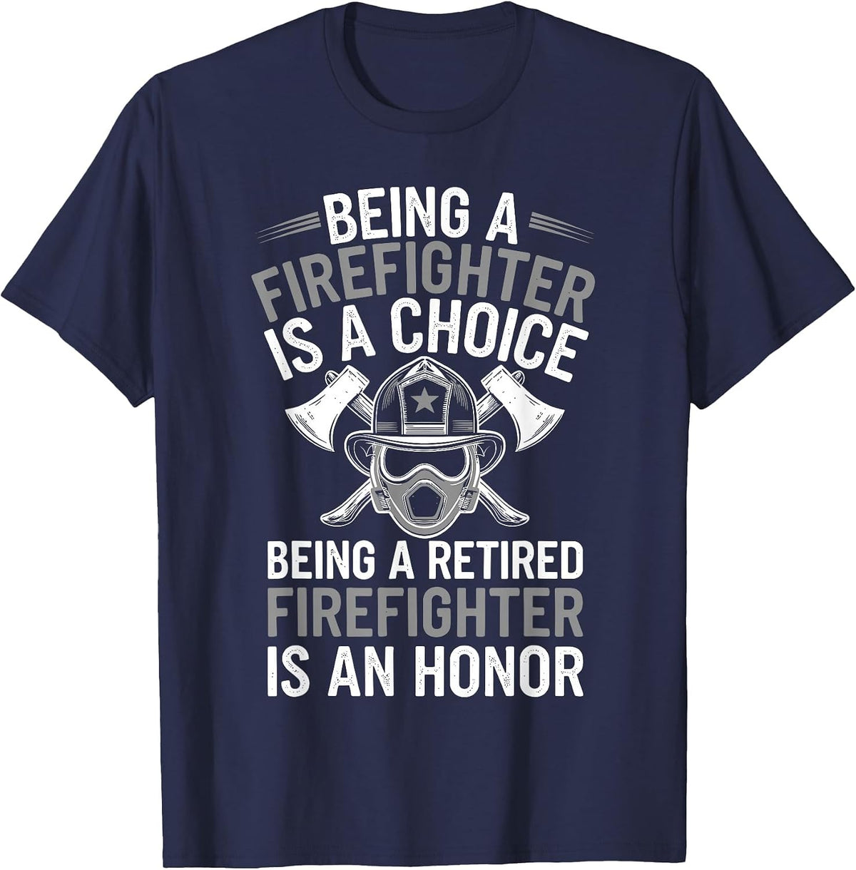 Cool Firefighter Design for Men Women Firemen Firefighter T-Shirt - Navy Blue