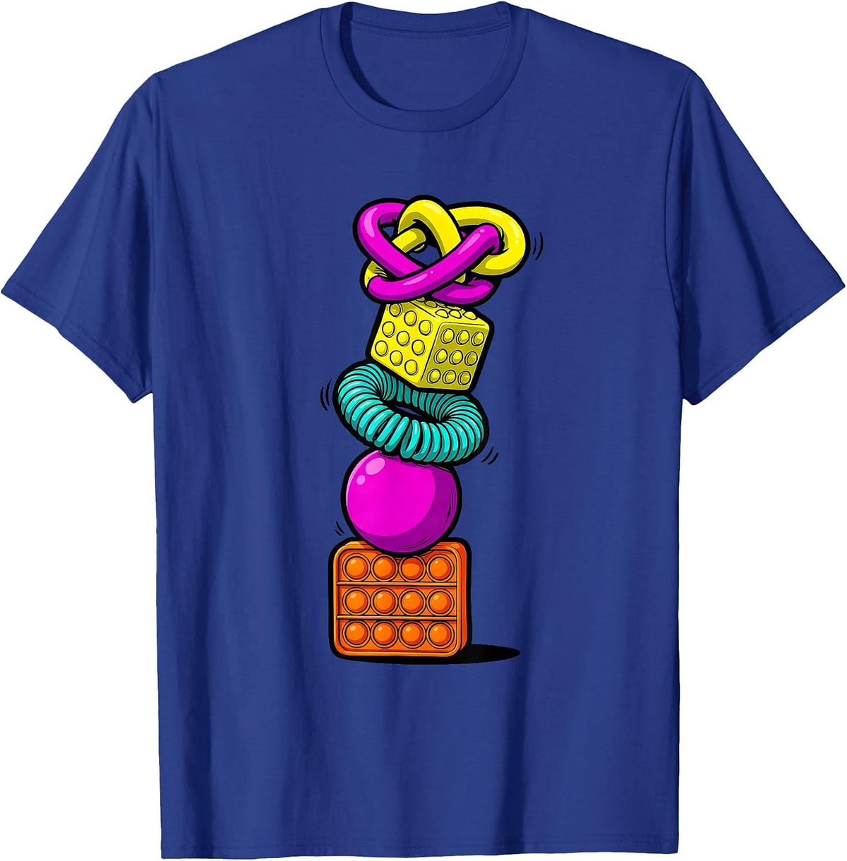 Men's Special Education Teacher Sensory Fidget Tools Graphic T-Shirt - Royal Blue