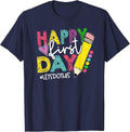 Happy First Day Let's Do This Welcome Back to School T-Shirt - Navy Blue