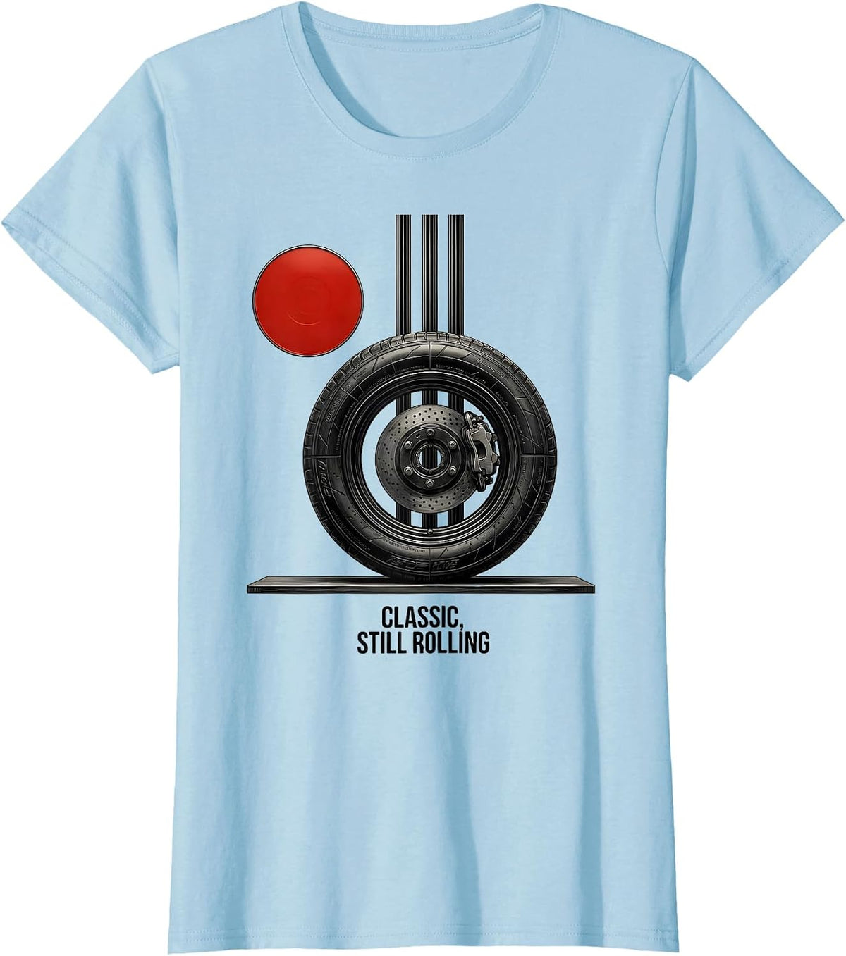Women's Classic, Still Rolling Swiss International Vintage Muscle T-Shirt - Baby Blue