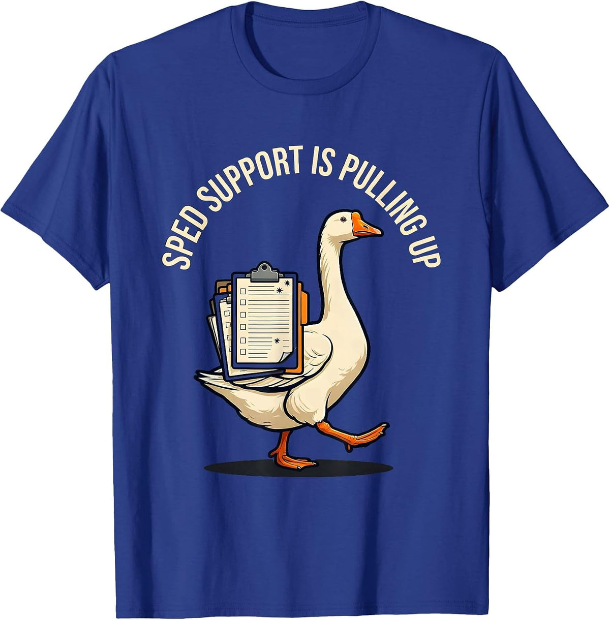 Men's SPED Support Is Pulling Up Funny Special Education Teacher T-Shirt - Royal Blue