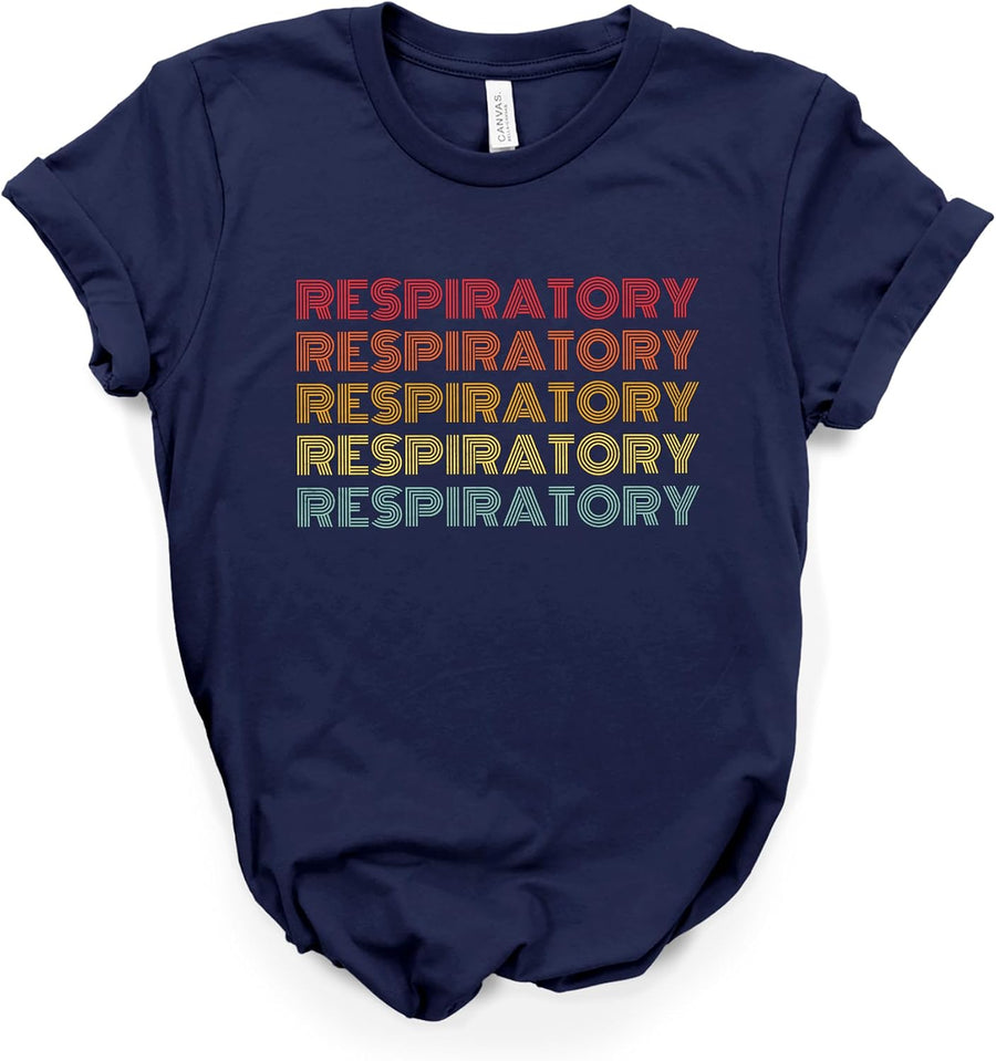 Respiratory Therapist Shirt, Respiratory Therapist Tee, Therapy Gift, RT Nurse, Bella Canvas® Soft-Feel Unisex Tee - Navy