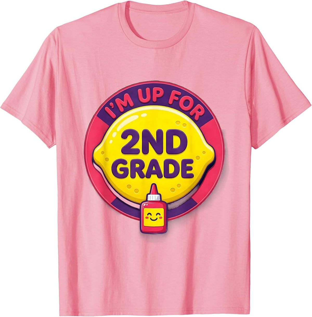 I’m Up For 2nd Grade Funny Back To School Kids First Day T-Shirt - Pink
