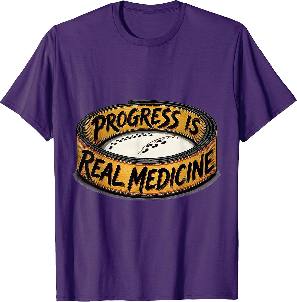 Men's Progress Is Real Medicine Physical Therapy PT Student Gift T-Shirt - Purple
