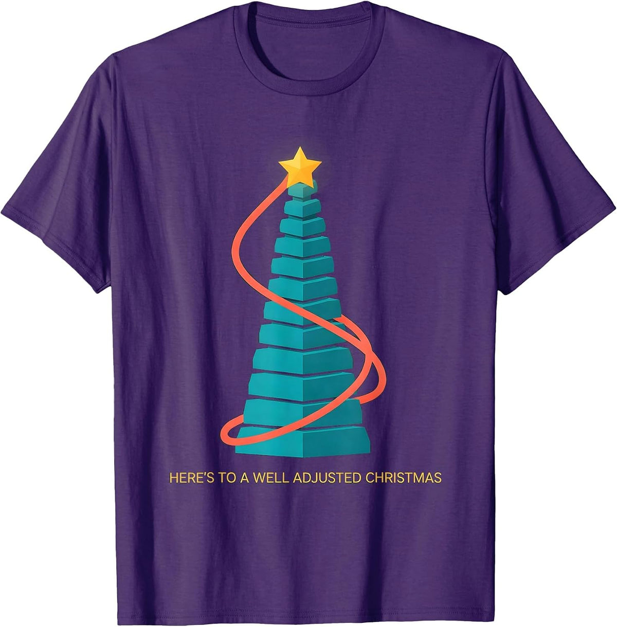 Here's To A Well Adjusted Christmas Funny Chiropractor T-Shirt - Purple
