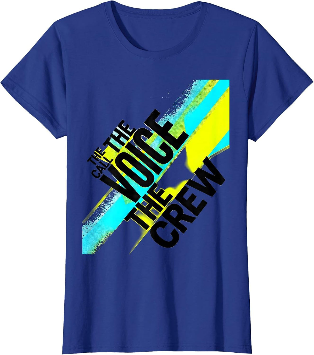 Women's The Call The Voice The Crew First Responder Tribute Flag T-Shirt - Royal Blue