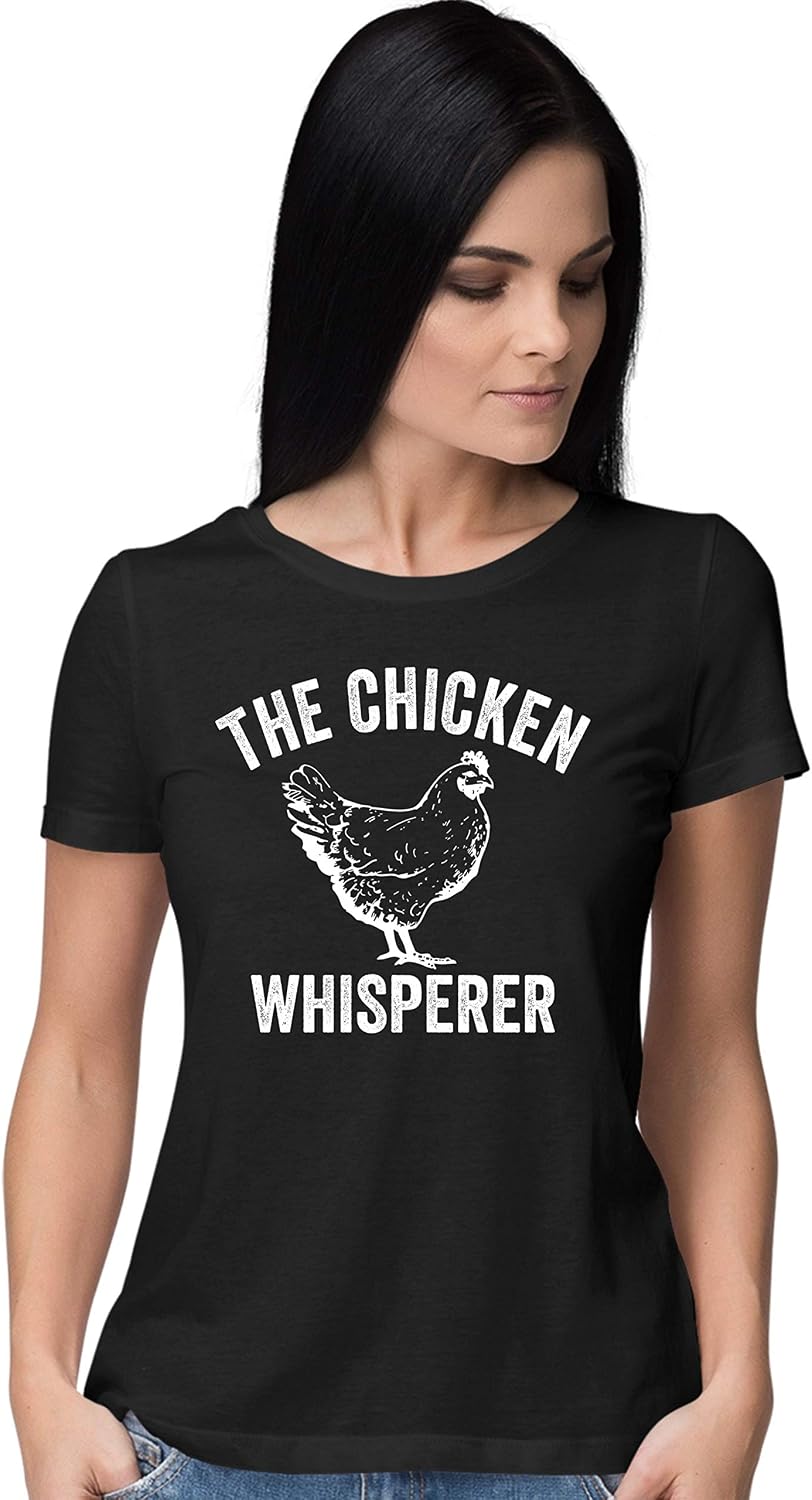 Go All Out Womens The Chicken Whisperer T-Shirt - Black
