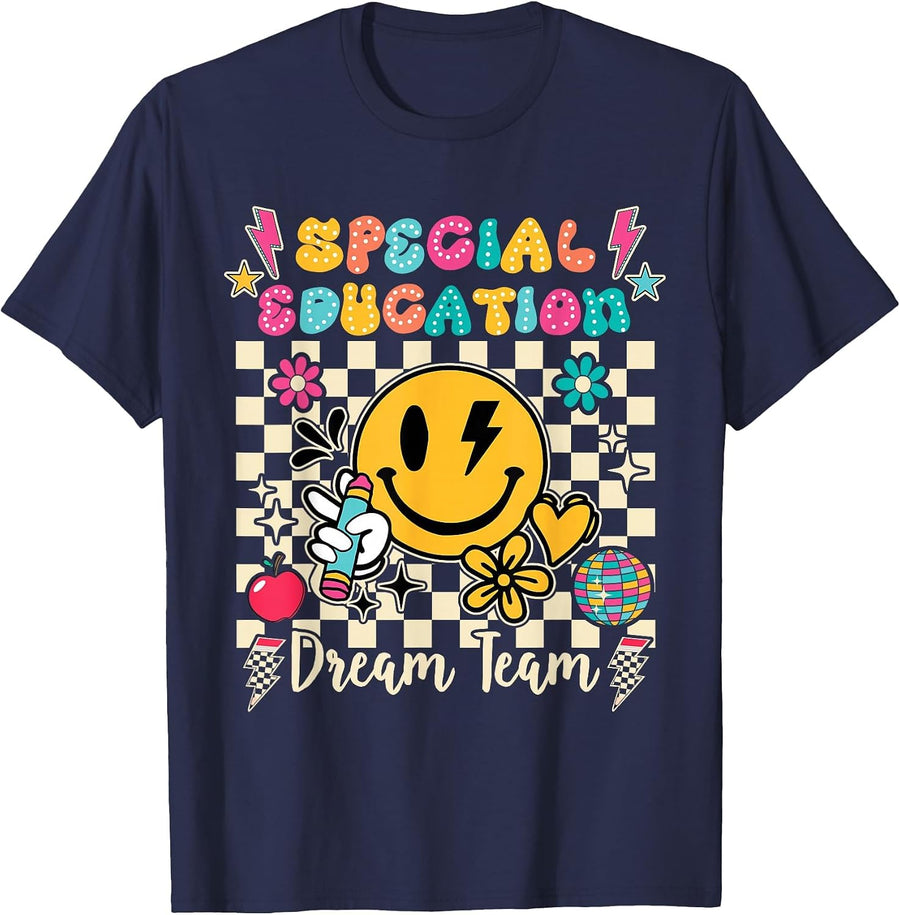 Ese Dream Team Exceptional Education Sped Ed Special Teacher T-Shirt - Navy Blue