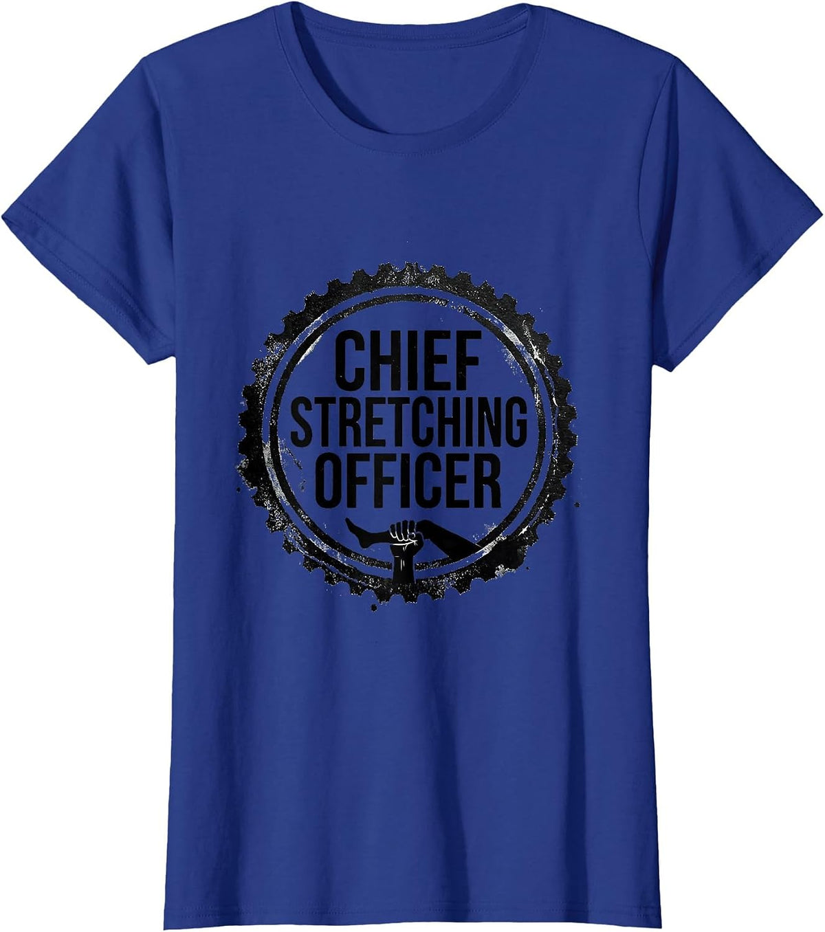 Women's Chief Stretching Officer Funny Physical Therapist PT Gift T-Shirt - Royal Blue