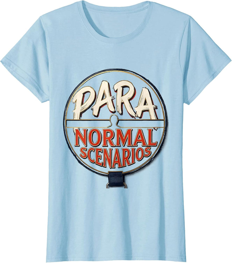 Women's Para Normal Scenarios Ghost Sped Teacher Halloween T-Shirt - Baby Blue