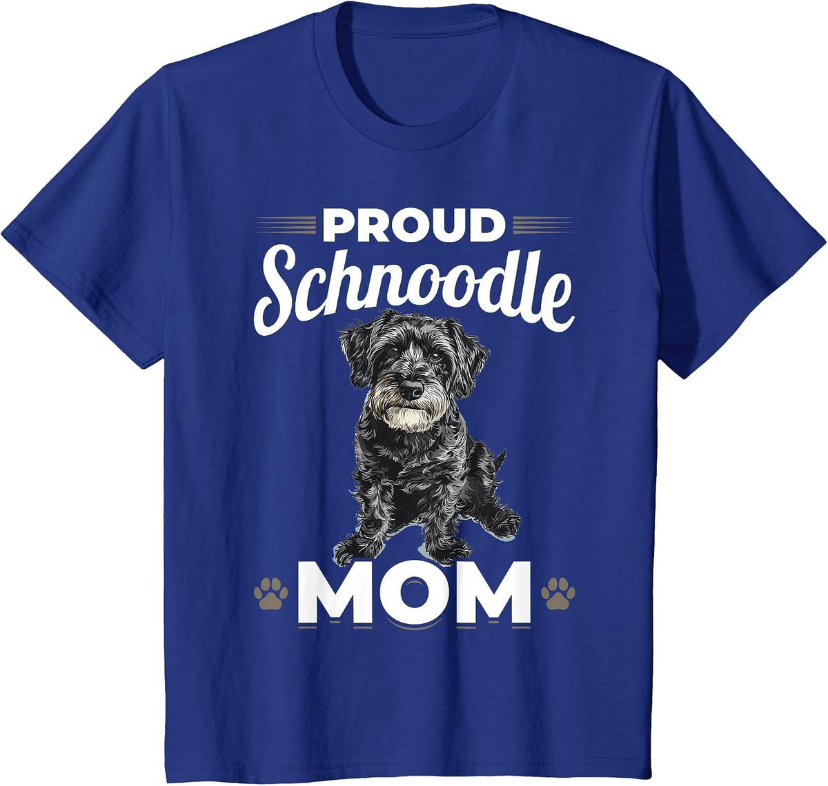 Schnoodle Snoodle Dog Breed Proud Schnoodle Mom T-Shirt - Royal Blue