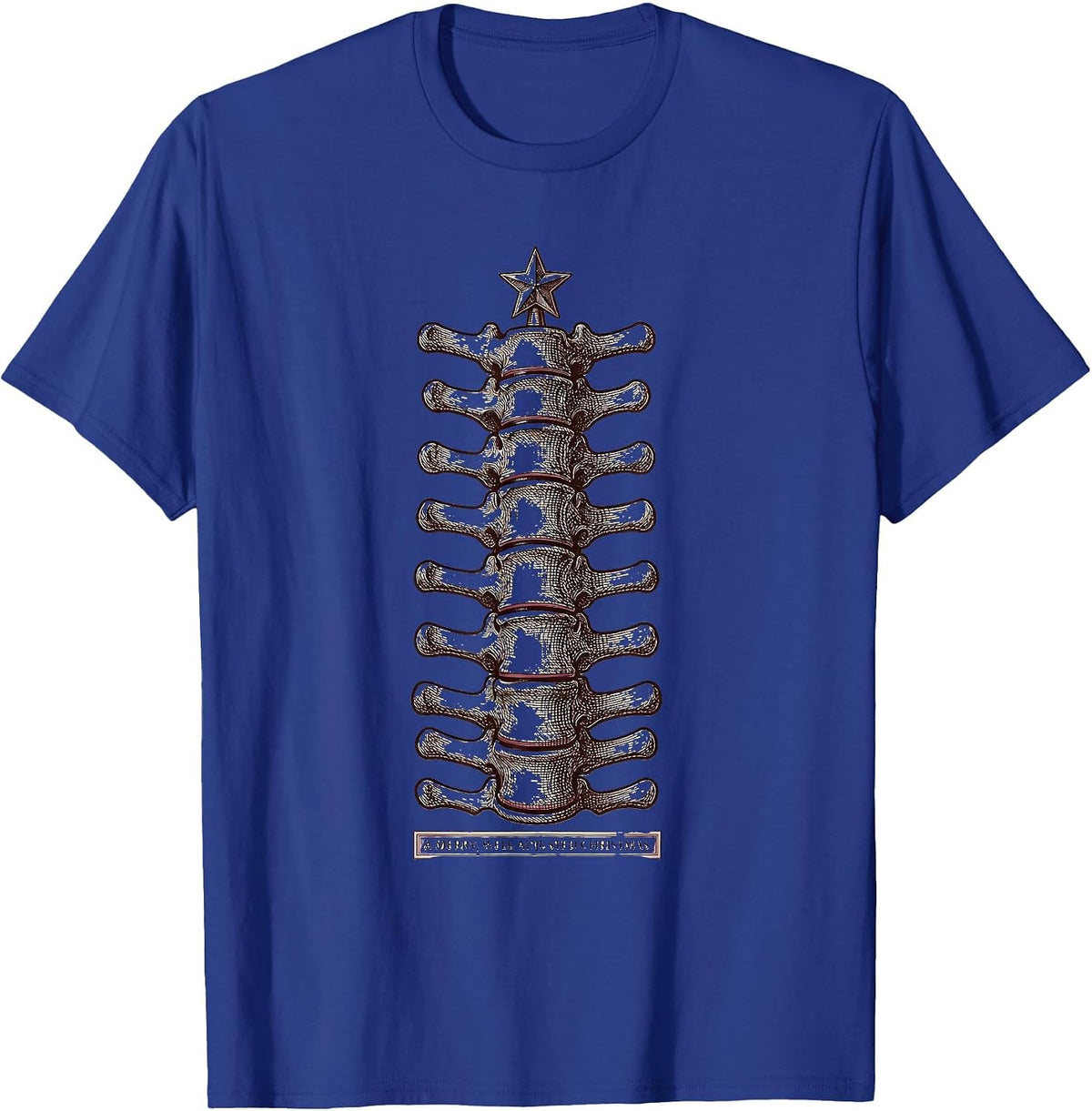 Men's A Merry Well Adjusted Christmas Funny Chiropractor T-Shirt - Royal Blue