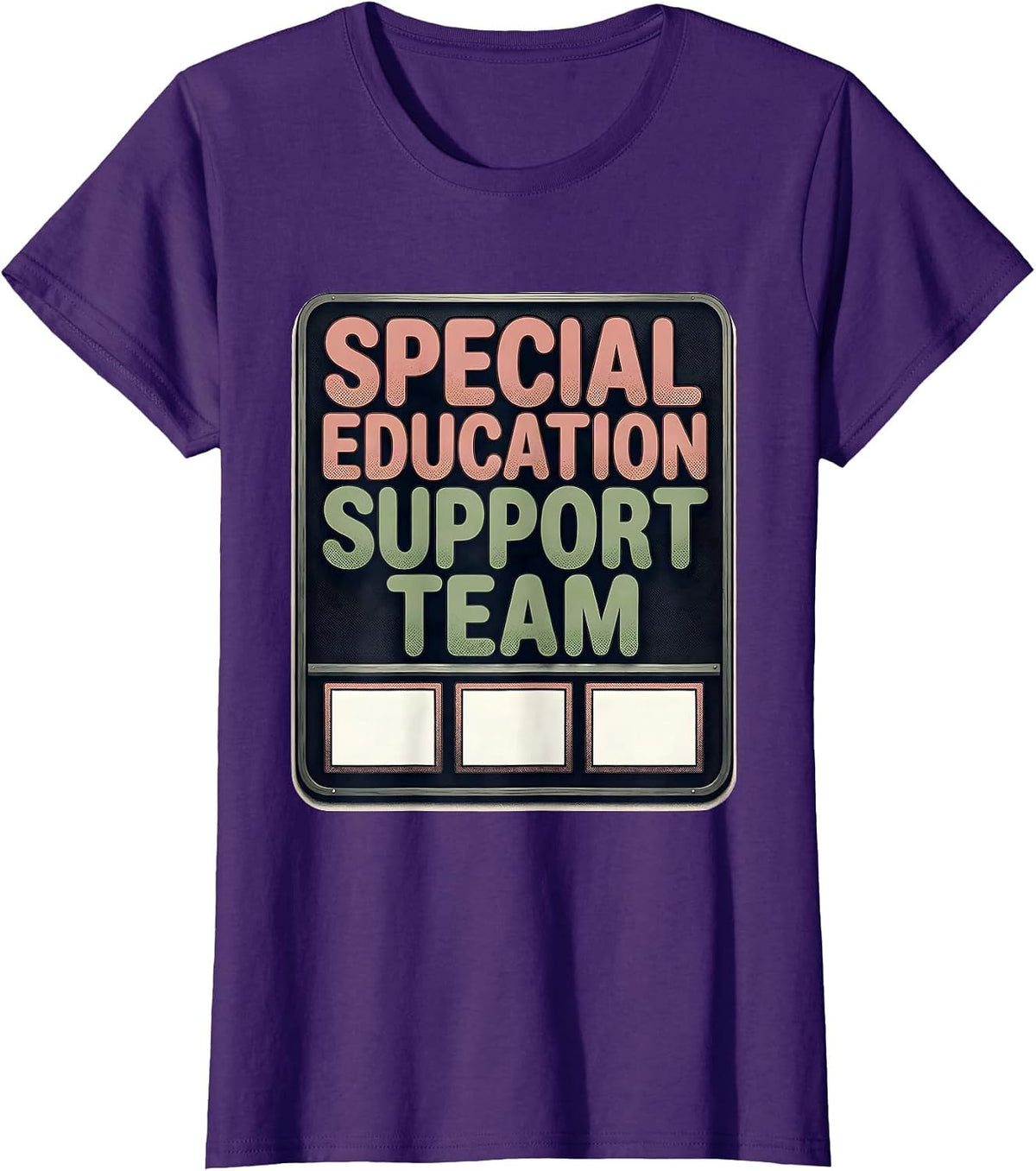 Women's Special Education Support Team Funny SPED Teacher T-Shirt - Purple