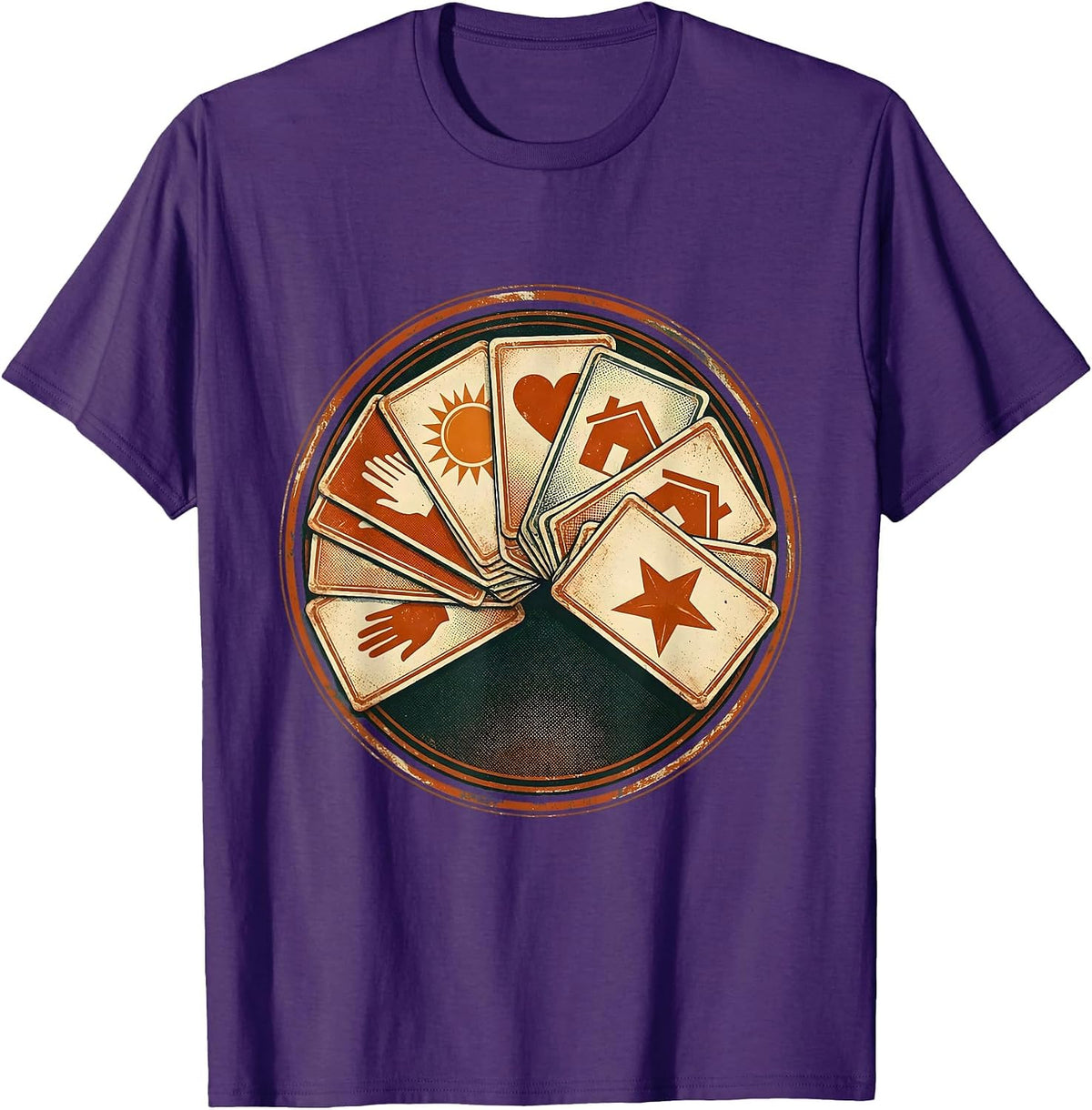 Men's Colorful Communication Symbol Cards SPED Teacher T-Shirt - Purple