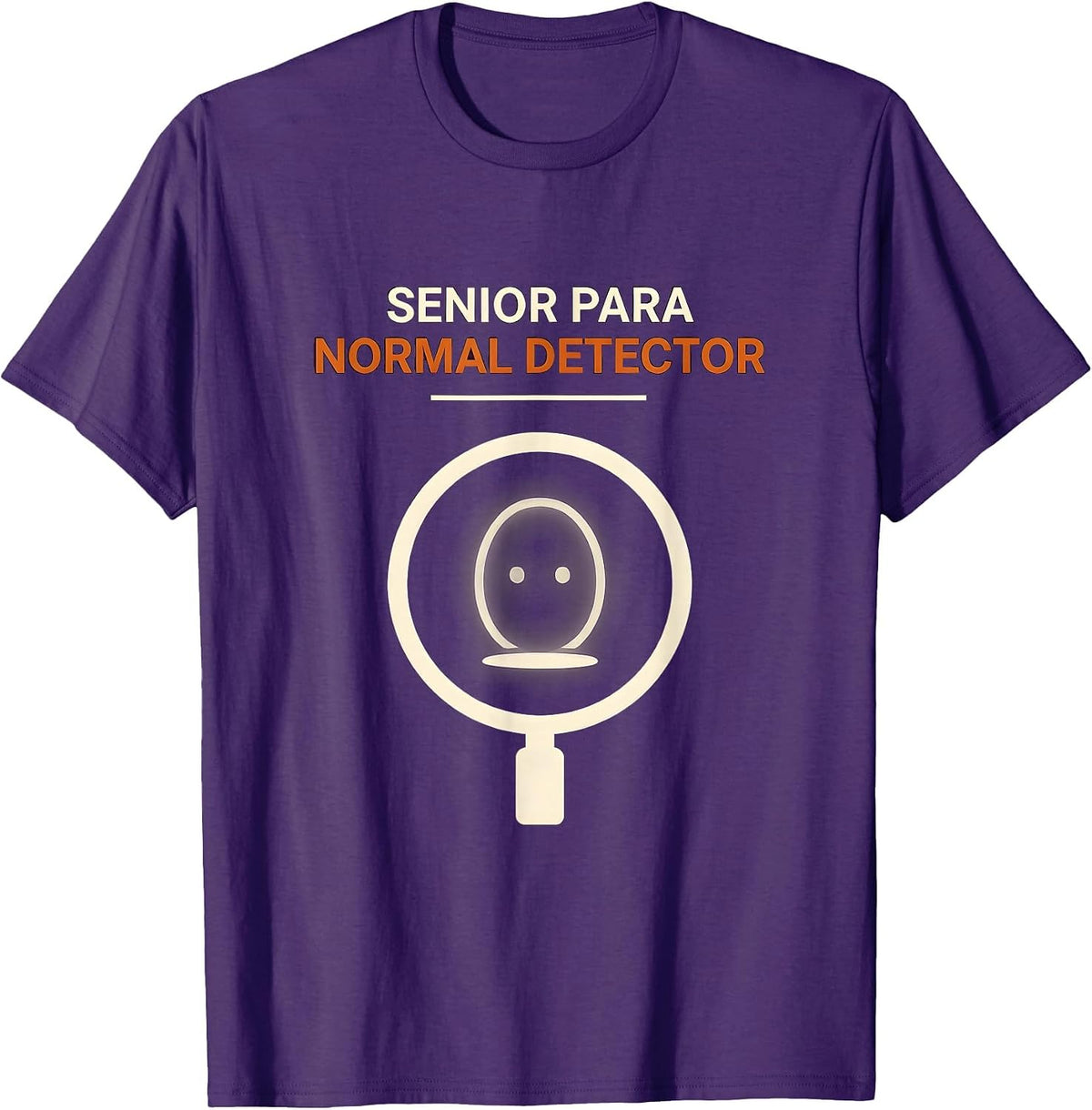 Men's Senior Para Normal Detector Editorial Conceptual T-Shirt - Purple
