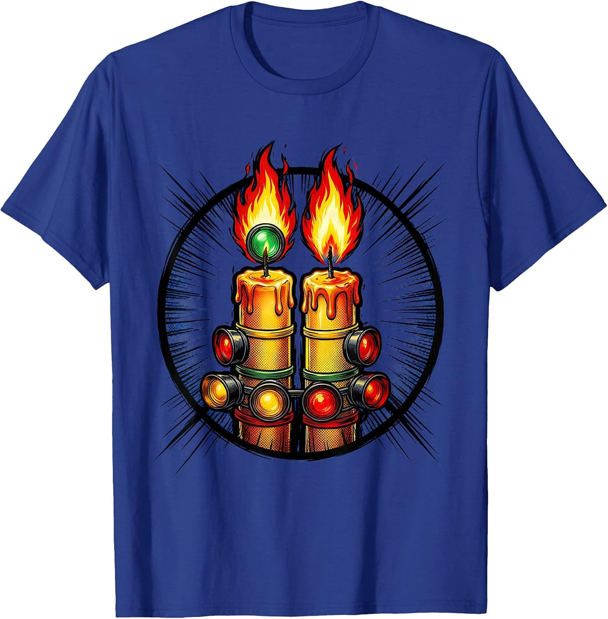 Men's Two Fast Birthday Drag Race Countdown Candles T-Shirt - Royal Blue