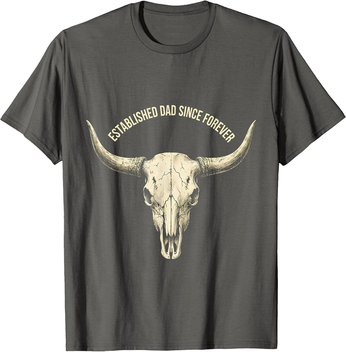 Established Dad Since Forever Funny Father Design T-Shirt - Asphalt Grey