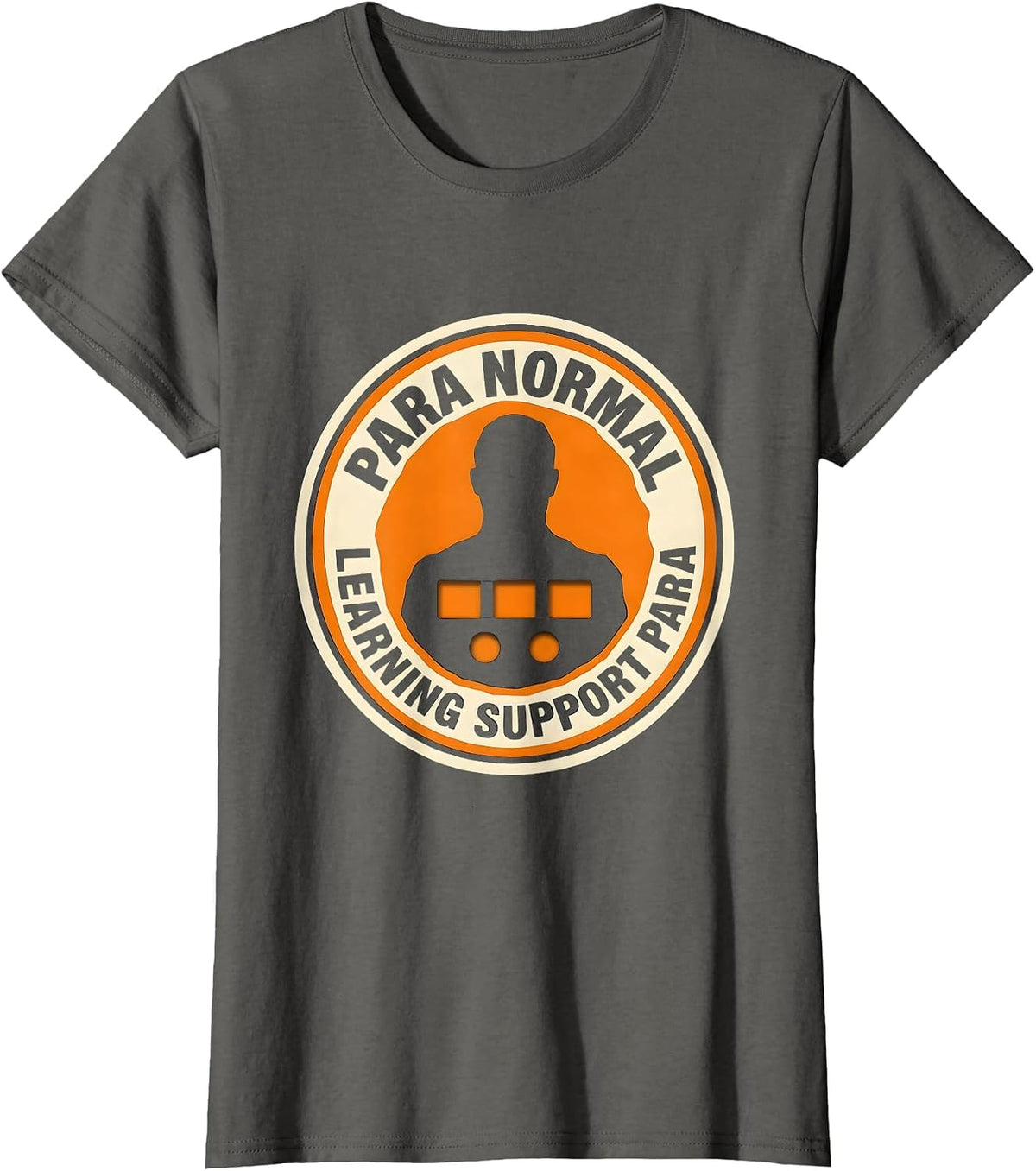 Women's Para Normal Learning Support Para Ghost Sped Teacher T-Shirt - Asphalt Grey