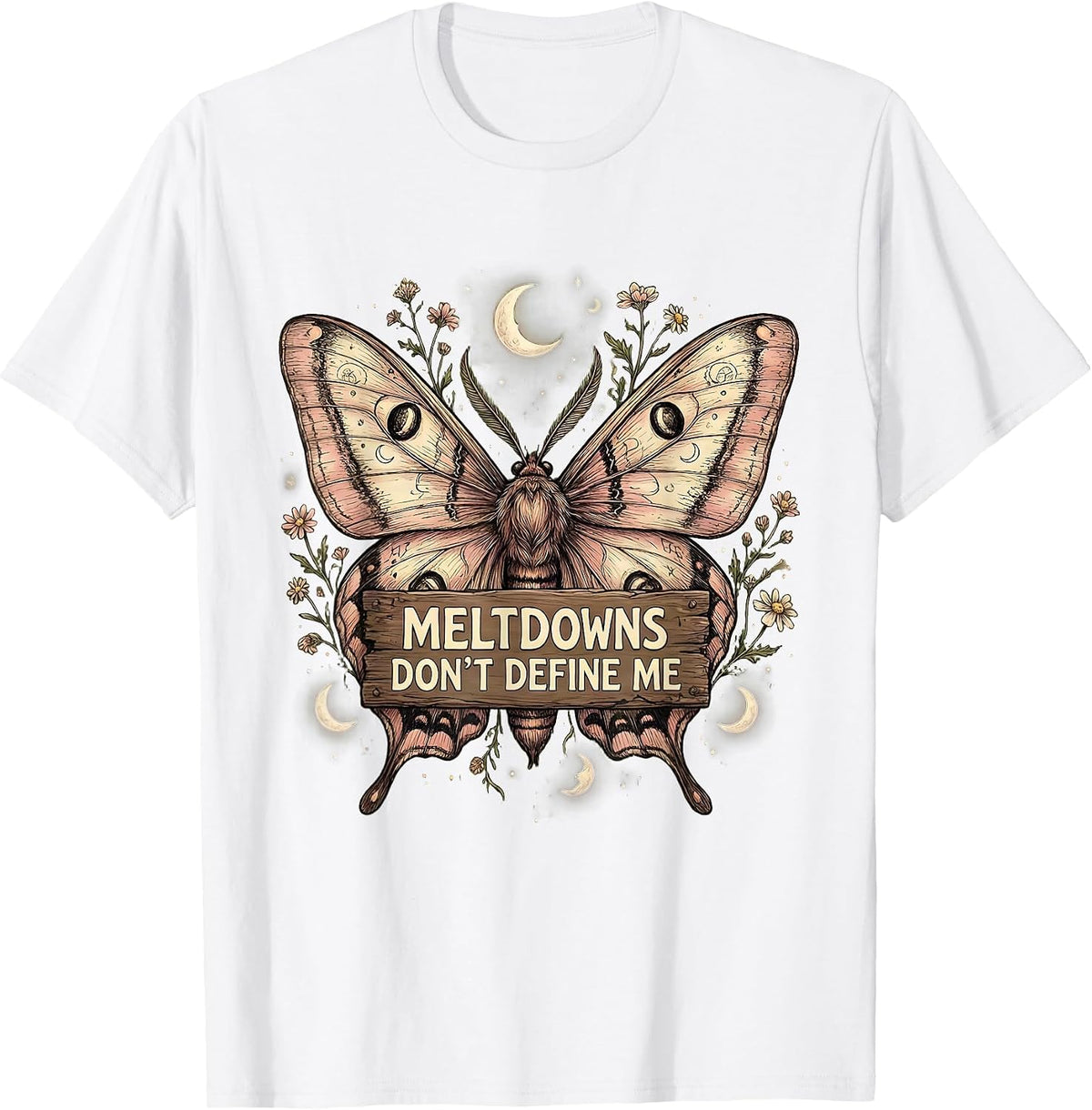 Men's Meltdowns Don't Define Me Autism Awareness Design T-Shirt - White