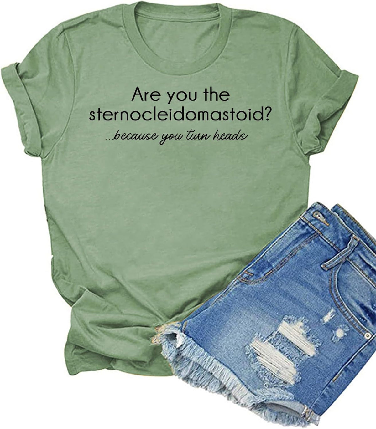 HONTOUTE Funny Anatomy Doctor Quote T-Shirt for Womens Chiropractor Short Sleeve SCM Muscle Medicine Nurse Tees Tops - Green