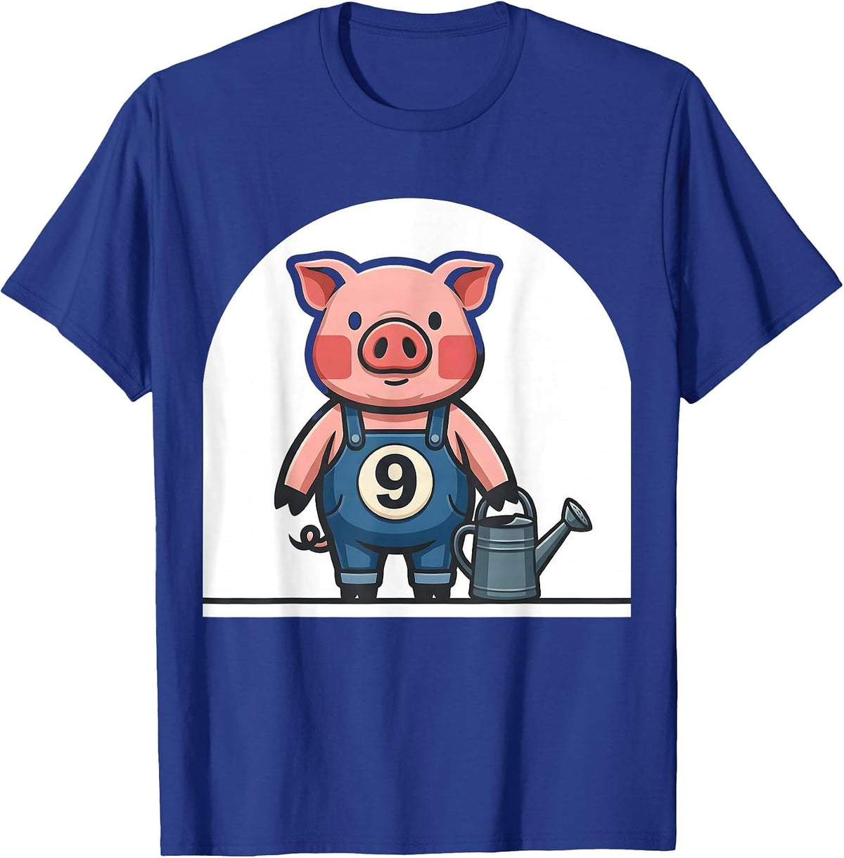 9 Funny Pig Lover Halloween Costume Novelty Humor T-Shirt - Royal Blue