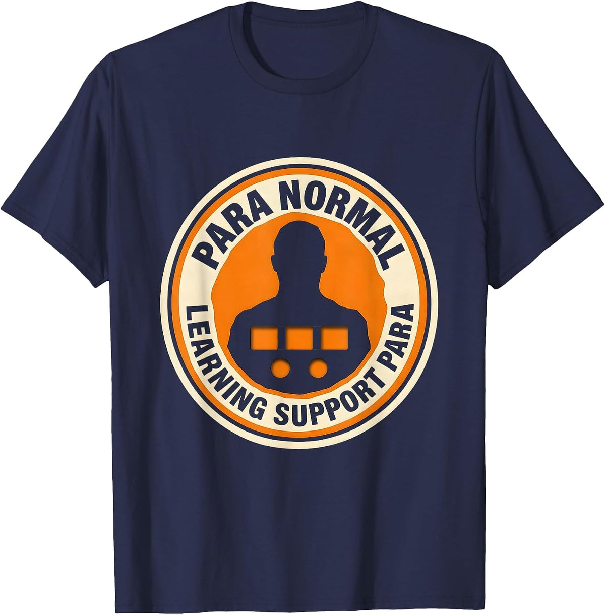 Men's Para Normal Learning Support Para Ghost Sped Teacher T-Shirt - Navy Blue