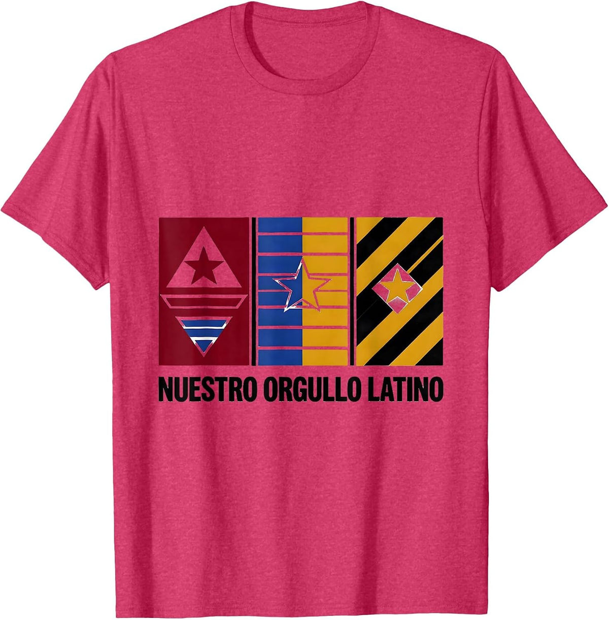 Nuestro Orgullo Latino Celebratory Cultural Pride Family T-Shirt - Red Heather