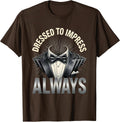 Dressed to Impress Always Tuxedo Style Design T-Shirt - Brown