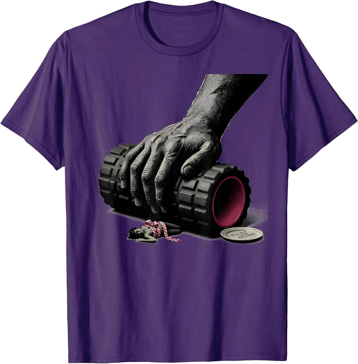I Roll Out Your Excuses Funny Physical Therapy Christmas PT T-Shirt - Purple