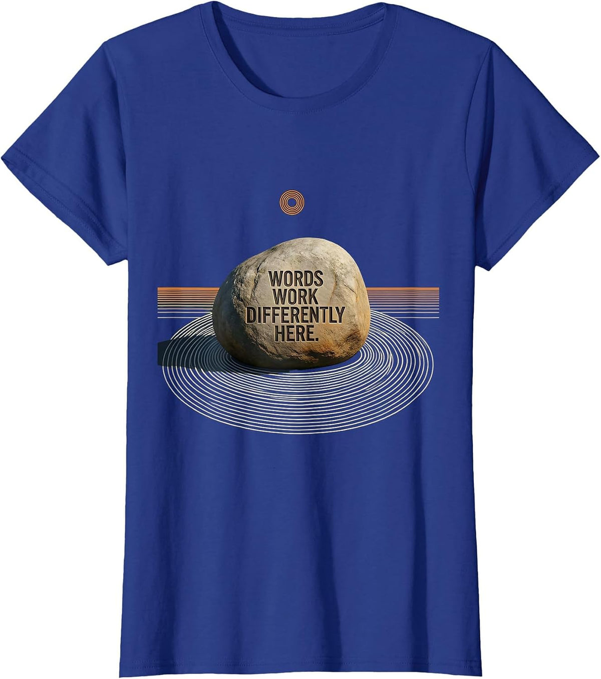 Women's Words Work Differently Here Dyslexia Awareness T-Shirt - Royal Blue