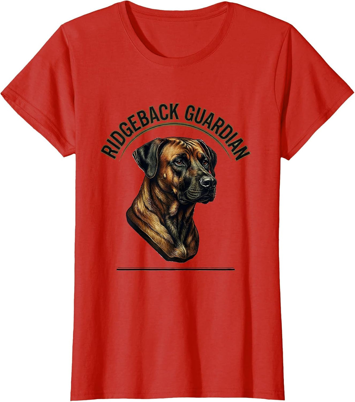 Ridgeback Guardian Vintage Rhodesian Ridgeback Dog Lover T-Shirt - Red