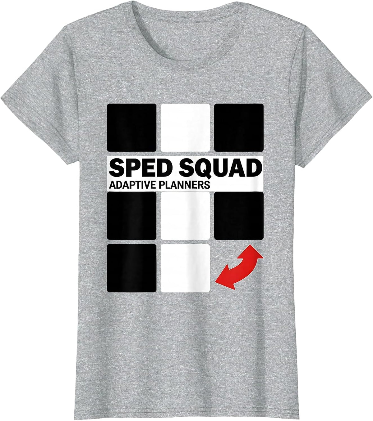 Women's SPED Squad Adaptive Planners Special Education Teacher T-Shirt - Heather Grey