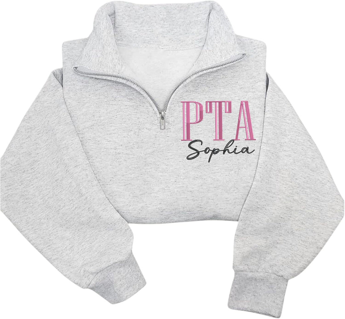Chillever Personalized Embroidered Physical Therapy Assistant Quarter Zip Sweatshirt, PTA Embroidered Sweater with Name On