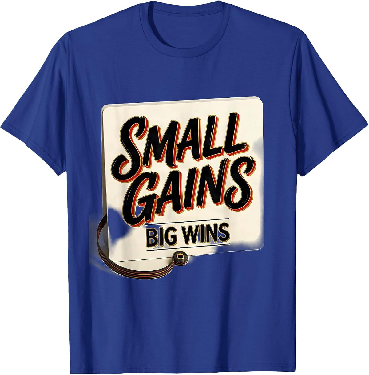 Men's Small Gains, Big Wins Occupational Therapy Physical Therapy T-Shirt - Royal Blue