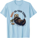 Men's Drift On Your Terms Funny Sea Otter Lover Humor T-Shirt - Baby Blue