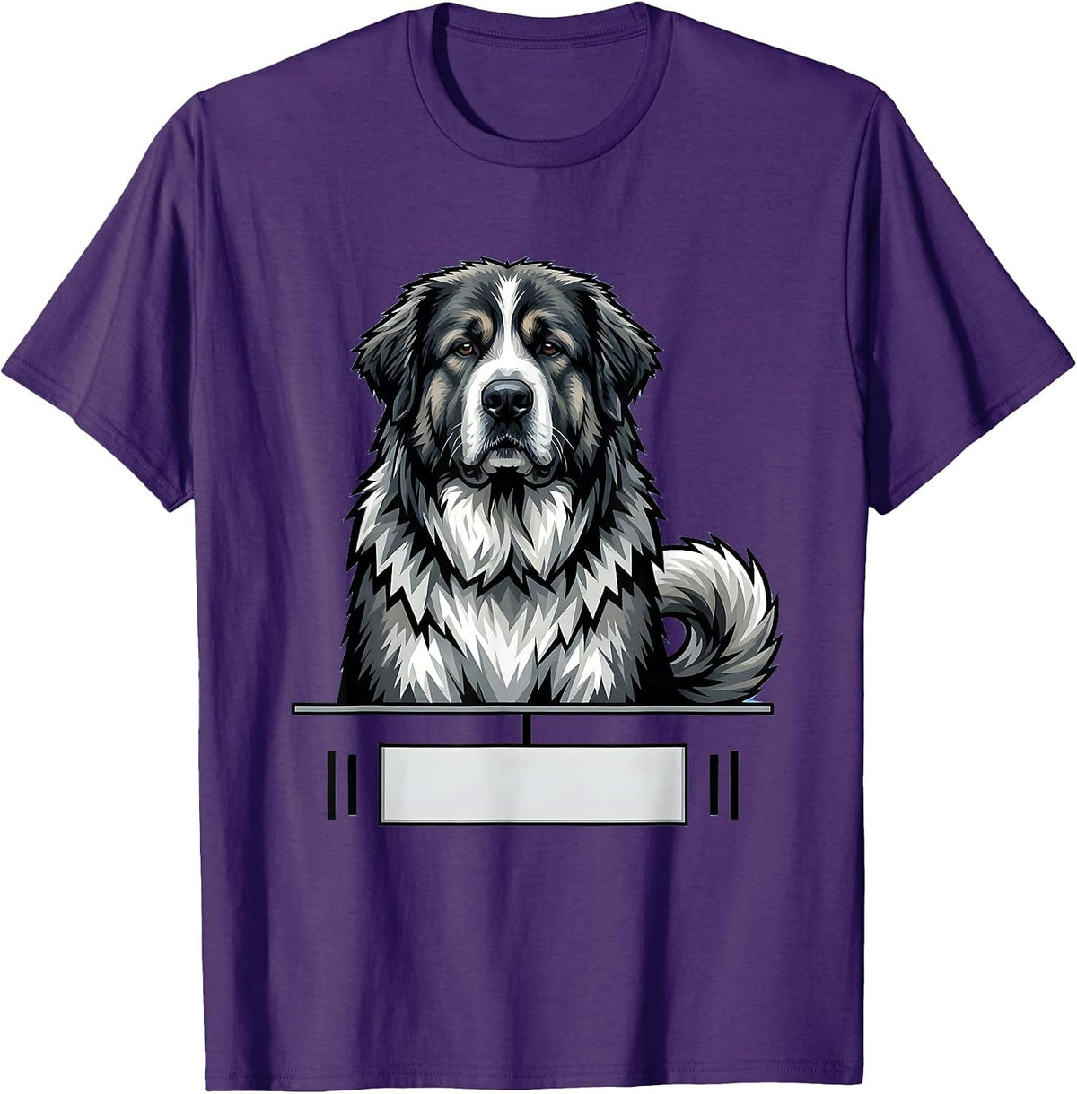 Great Pyrenees Dog Breed Flat Graphic Breed Pride T-Shirt - Purple