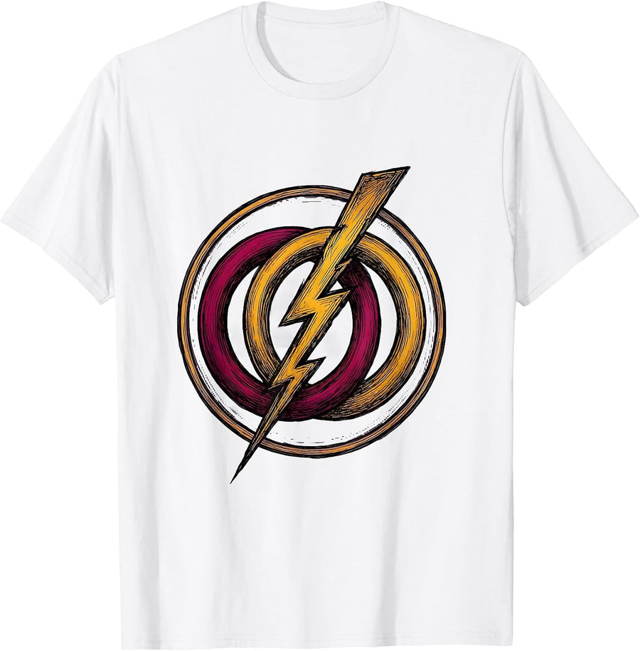 Men's Double Venus Lightning Bolt Lesbian Pride Graphic T-Shirt - White