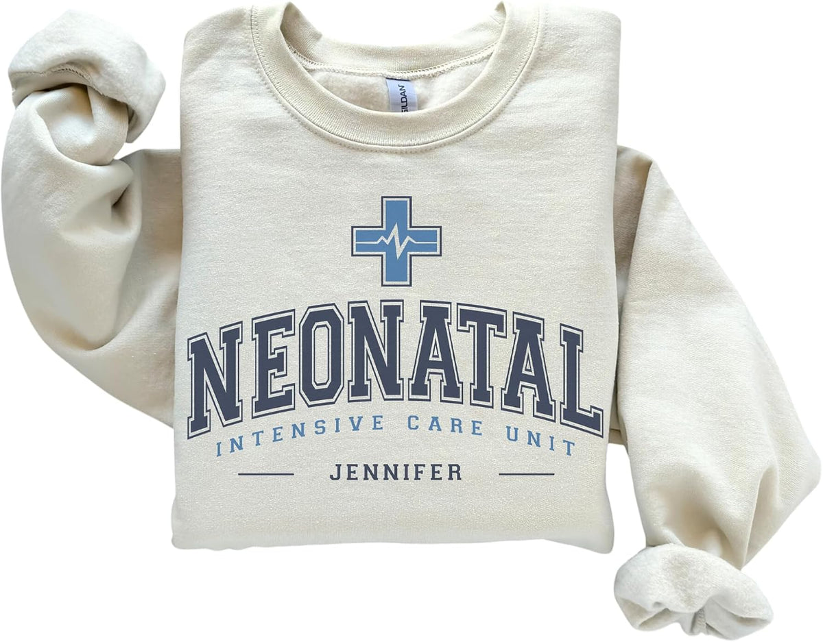 DILYPOD Personalized Nurse Sweatshirt for Women, Custom RN Crewneck for Registered Nurse, Nurses Graduation Gift - Neonatal