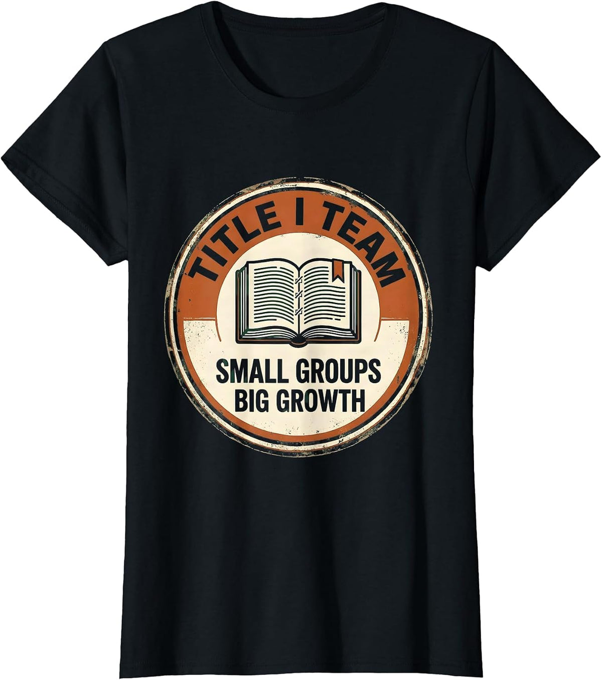 Women's Title I Team Small Groups Big Growth Teacher T-Shirt - Black