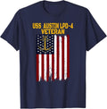 USS Austin LPD-4 Amphibious Transport Docks Veterans Day T-Shirt - Navy Blue
