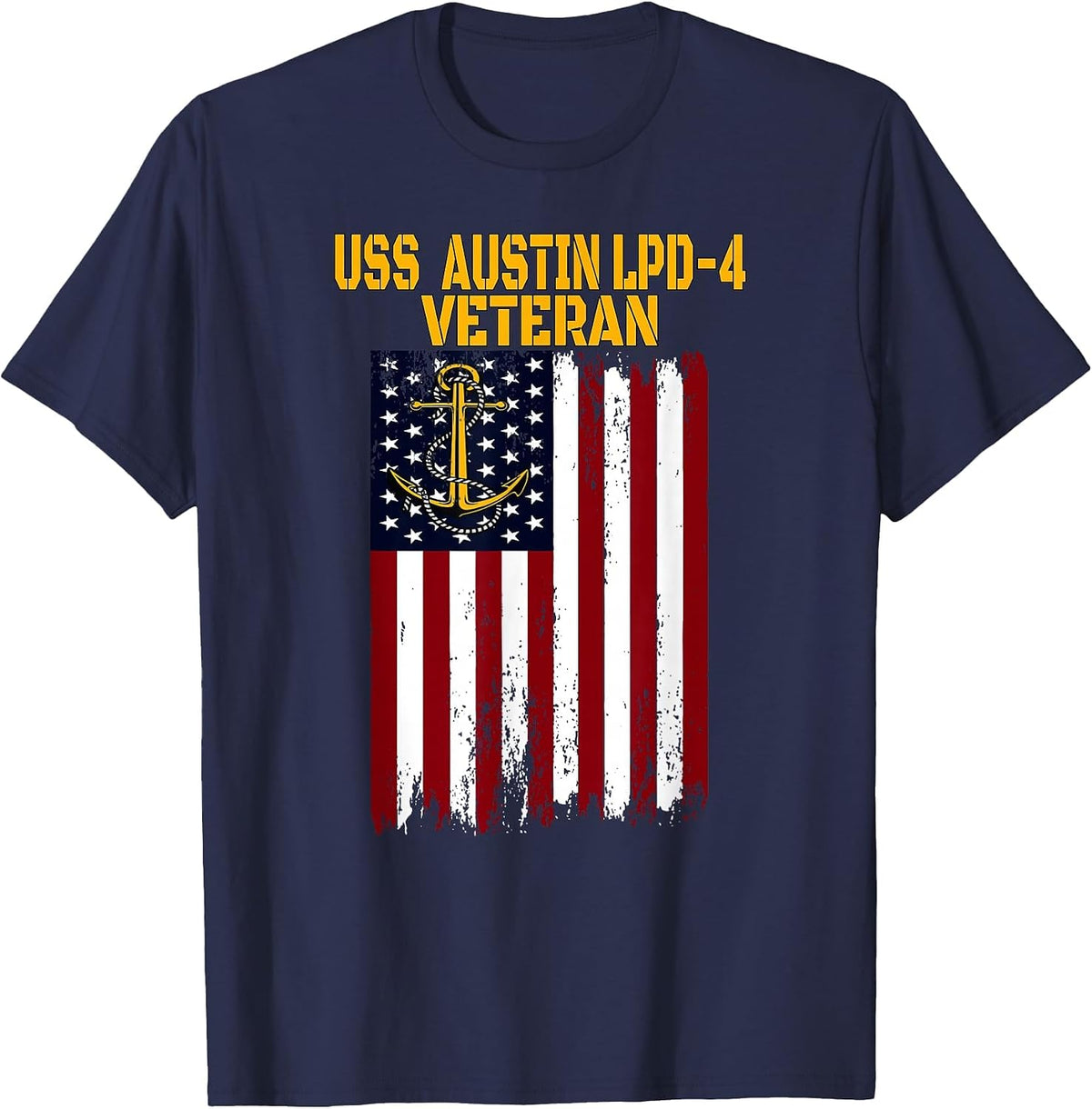 USS Austin LPD-4 Amphibious Transport Docks Veterans Day T-Shirt - Navy Blue