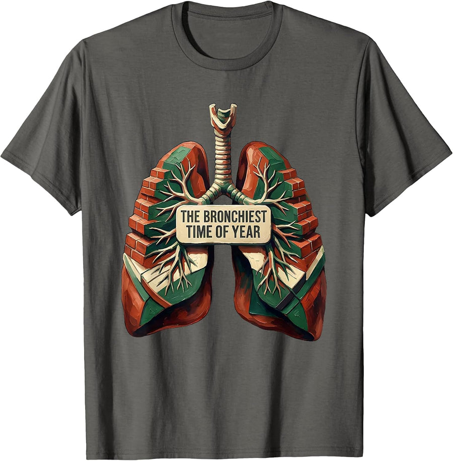The Bronchiest Time Of Year Funny Respiratory Therapist T-Shirt - Asphalt Grey
